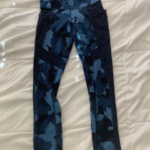 Blue camo athleta leggings